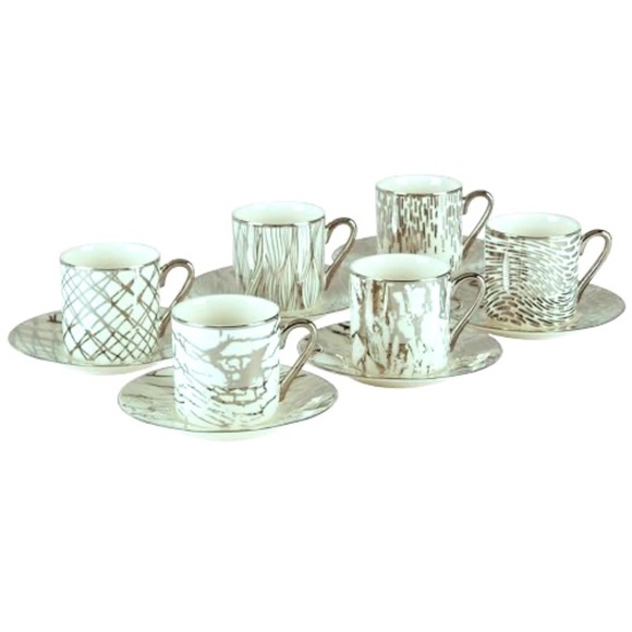 Certified International Other - Certified International Matrix Espresso Cups & Saucers NWT